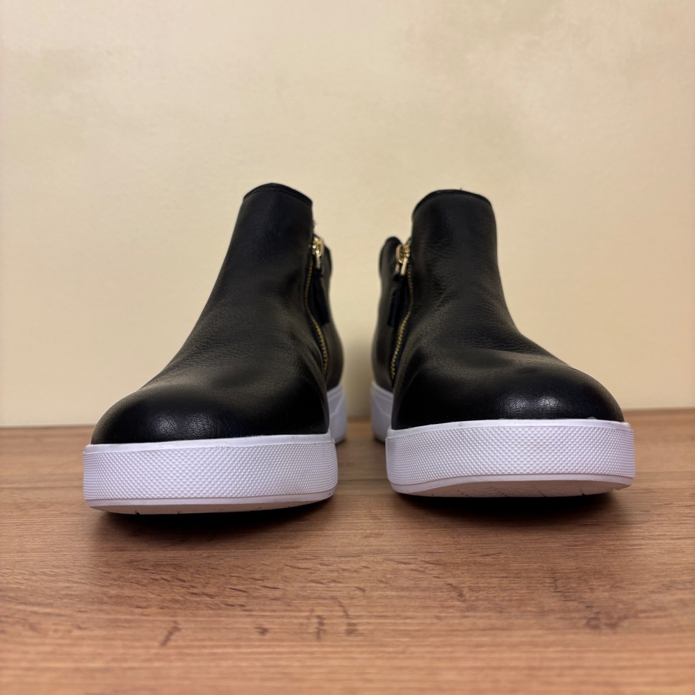 MUNRO Viera Mid Sneakers Black Combo Women Size 9.5 Leather Comfort Side Zippers - Picture 6 of 11